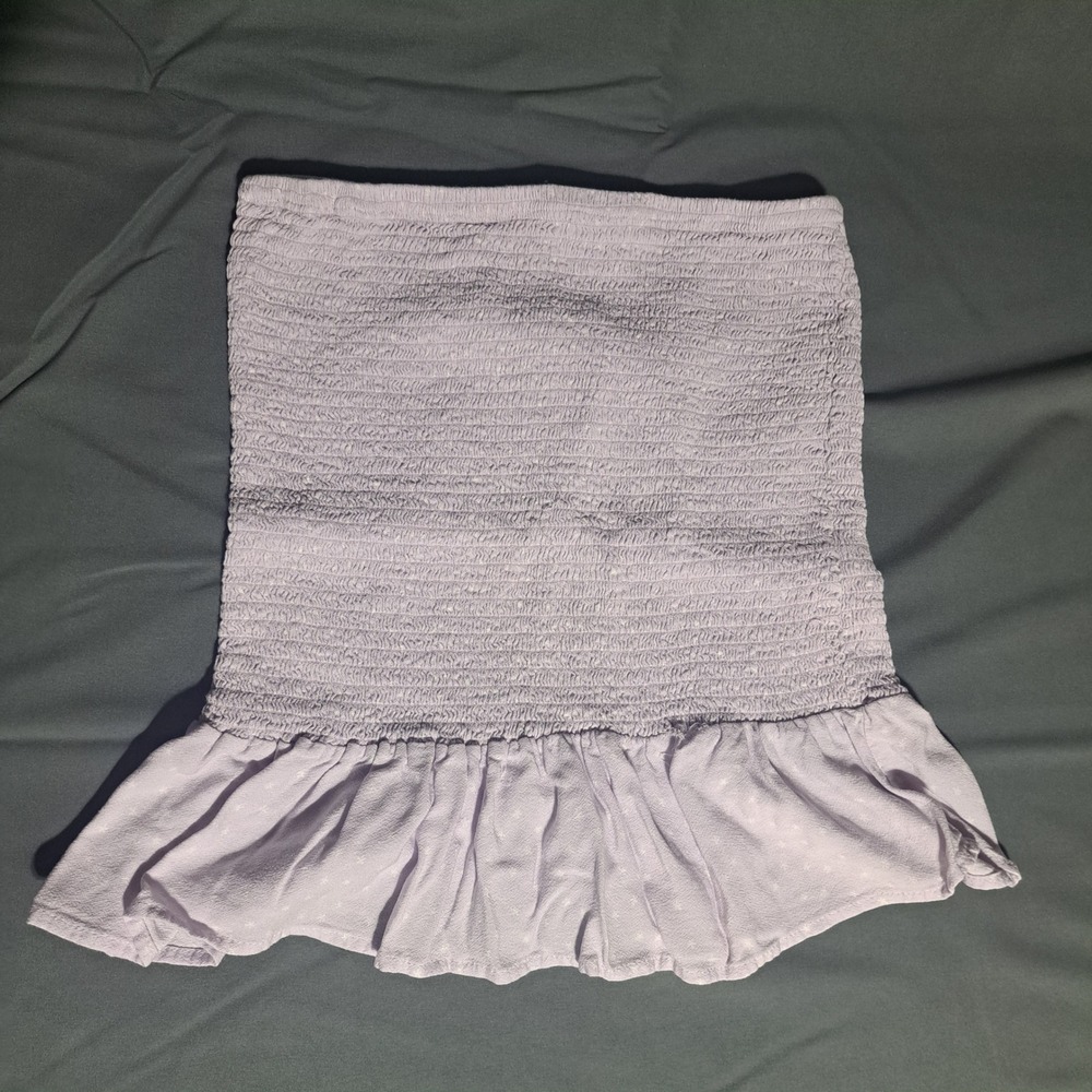 LA HEARTS Womens MEDIUM Lilac Purple Strapless Top Stretch Ruffle